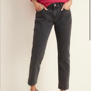 NWT Old Navy MidRise Boyfriend Black Jeans